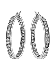 CleverEves 18Kt White Gold Earrings Hoop