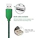 Micro USB Cable, 3 Pack Ace Teah 6.6ft Long Nylon Universal Braided Quick Charge High Speed Charger Cable and Data Sync A Male to Micro B for Android Samsung Galaxy, Sony, HTC - Green, Blue, Purple