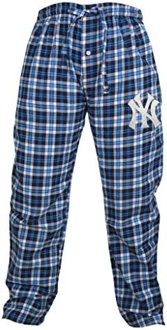 Slimio® Mens New York Yankees Plaid Cotton Sleepwear Pajama Pants - Pattern#01 M