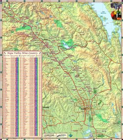 Amazon.com : Paper Napa Valley Wine Country Wall Map - 30" x 36 ...