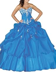 Organza Draped Evening Dress/Quinceanera Dress 