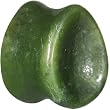 9/16" Concave Pear Jade Stone Plug