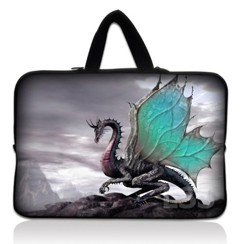 Laptop Skin Shop 15.6 inch Laptop Sleeve Bag Carrying Case Pouch with Hidden Handle for 14" 15" 15.4" 15.6" Apple Macbook, GW, Acer, Asus, Dell, Hp, Sony, Toshiba, Flying Dragon