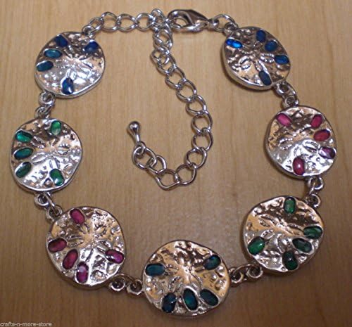 Genuine Paua Sea Shell Sand Dollar Anklet - Multi Colored