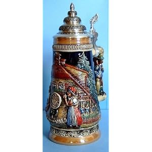 Black Forest Cuckoo Clock Peddler LE German Stein .5L by