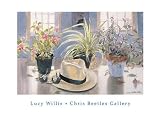 Guatamalan Panama Hat by Lucy Willis. Art Print Poster 27.5 inches width by 19.5 inches height. Highest Quality Art Poster Print