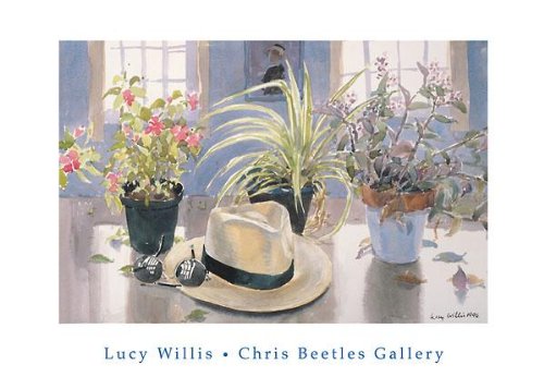 Guatamalan Panama Hat by Lucy Willis. Art Print Poster 27.5 inches width by 19.5 inches height. Highest Quality Art Poster Print