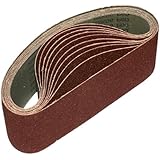 ALEKO&reg; 3-Inch x 18-Inch 120 Grit Aluminum Oxide Sanding Belt, 10-Pack