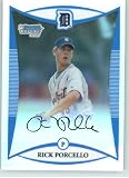 2008 Bowman Chrome Draft Prospects Refractors #BDPP1 Rick Porcello DP - Detroit Tigers (Draft Pick - RC - Extended Rookie Card Parallel) (Baseball Cards)