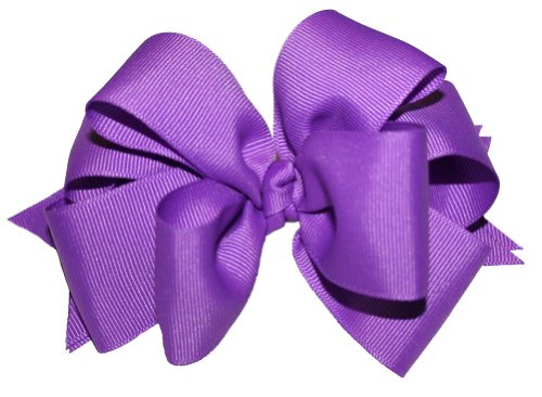 Large GrosGrain Tied Hairbow ~ Neon Purple