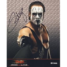  Sting - Autographed TNA Wrestling 8x10 Promo Photo
