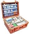 Pelican 1550EMS Emergency Medical Services Protector Hard Cases with Organizer / Dividers Models: Pelican 1550EMS Protector Hard Case w/ Organizer/Dividers - Orange Model 1550-005-150
