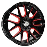 Anella AN018 rims 17X7 Black Machine WHEELS 4PC-1SET