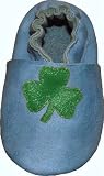 Tibet PLATEAU soft sole infant full grain baby shoes SUEDE clover blue
