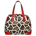 Weekender Bag - Giraffe with Red Trim
