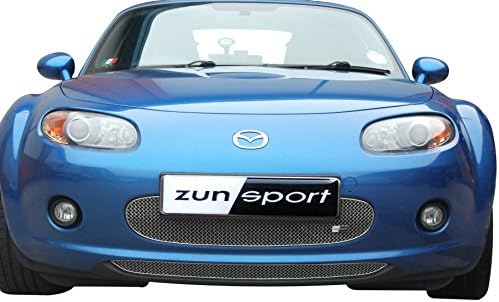 Zunsport Compatible with Mazda MX5 Mk3 - Front Grill Set - Silver Finish (2006 to 2009)