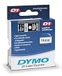 Dymo D-1 Tape 3.4 Inches x 23 Feet, White Print On Black, 1/Card (45811)