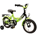 bike*star 30.5cm (12 Zoll) Kinder-Fahrrad - Farbe Schwarz & Gr�n