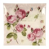 Nuova R2S - 246RMR - Plat Carré - Verre Roses Romantiques - 32 cm