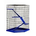 Deluxe Corner Ferret Cage- Black/ Blue(Large)