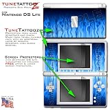 Nintendo DS Lite Fire Blue on Black Tune Tattoo Skin Kit by TuneTattoozTM
