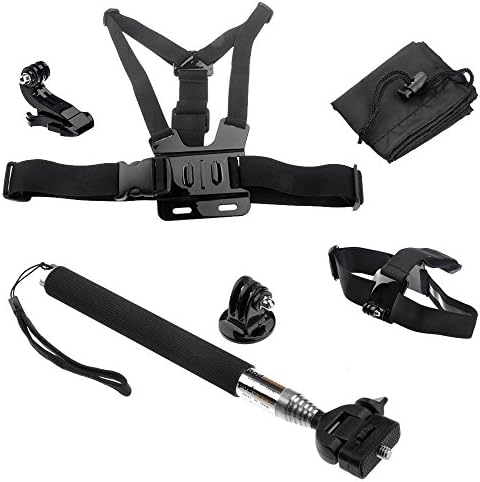 Dazzne® Chest Harness & Head Strap Mount & Monopod Tripod Adapter for Gopro Hd Hero 1 2 3 3+