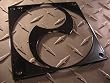 Yin Yang Single Fan Grill (black)