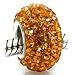Birthstone November Gold Topaz Swarovski Crystal Spacer Bead Pandora Troll Chamilia Biagi Bead Compatible Birthstone November Gold Topaz Swarovski Crystal Spacer Bead Pandora Troll Chamilia Biagi Bead Compatible