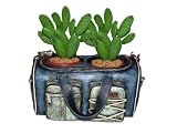 Eigenschaften Pfiffig-Wohnen  / Blumentopf Handtasche blau/klein 2 Pflanzeinsätze