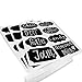 Chefs Boutique Chalkboard Labels - Exclusive Stickers Design for Jars with Liquid Chalk Marker Included