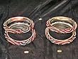 Gift for Mom- 4p Indian Bangles Falu Red Lac Beaded Bangles Kangan Bellydance