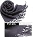 (Price/Piece)Dark Grey-Soft Pashmina/Shawl/Scarf/Wrap/Stole With Tassel Ends