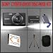 Sony Cyber-shot DSC-WX9 Digital Camera (Black) + Huge Accessories Package Including 8gb Memory Stick Pro Duo Memory Card + NP-BN1 Extra Replacement Li-ion Battery Pack + Hi-Speed SD Card Reader + Carrying Case + Table Top Tripod Kit