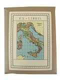 Map of Italy Cavallini Pack of 2 Book Plates Ex Libris ~ 18 in each package, 36 count total