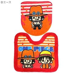 ワンピース×パンソンワークス◎トイレ2点セット2nd（特殊ふたカバー＆足下マット）☆アニメキャラクターグッズ通販☆【Bエース】