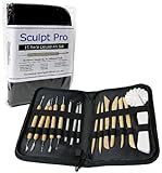 Sculpt Pro 15 Piece Deluxe Pottery and Sculpting Art Tool Set with Carrying Case