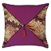 EXP Decorative Handmade Plum & Autumn Floral Thai Silk Cushion Cover / Pillow Sham