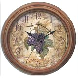 Artist's Grapes Wall Clock - Copper
