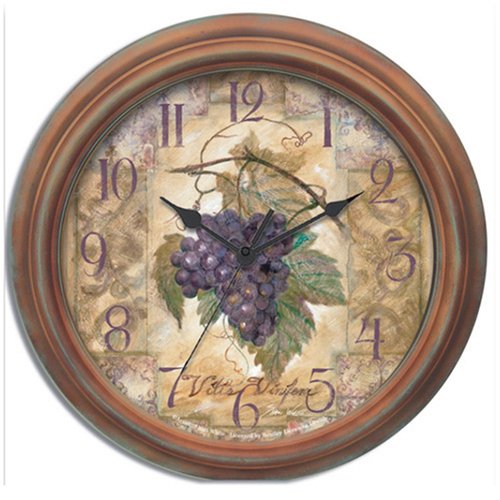 Artist’s Grapes Wall Clock - Copper