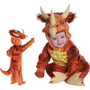 Baby and Child Rust Triceratops Dinosaur Costume