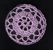 Lilac Cartwheel Crocheted Hair Bun Cover- LARGE