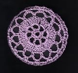 Lilac Cartwheel Crocheted Hair Bun Cover- LARGE