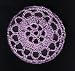 Lilac Cartwheel Crocheted Hair Bun Cover- LARGE