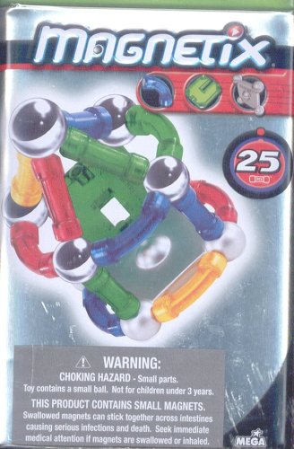 Childrens Toyshop  Toys : Magnetix 25 Pieces 29104 Magna Curves, Magna Square&Magna Tin