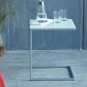 Classico - Table d'Appoint blanc/frame powder coated silver