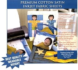 Inkjet Print On This Satiny Cotton Fabric For Amazingly Beautiful Results (5 sheets)