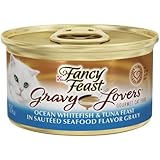 Fancy Feast Wet Cat Food, Gravy Lovers, Ocean Whitefish & Tuna Feast in Saut&eacute;ed Seafood Flavor Gravy, 3-Ounce Can, Pack of 24