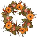 18 &acute; Golden Sunflower Wreath - B002PNPCLC