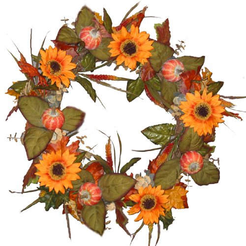 18 Golden Sunflower Wreath