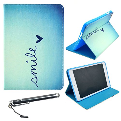 iPad Mini Case, iPad Mini 3 / iPad Mini Retina / iPad Mini Case, Speedtek Smile Pattern Premium PU Leather Folio Stand Protective Skin Case for Apple iPad Mini 3 (2014) & iPad Mini Retina (2013) & iPad Mini (2012) (Automatic Wake/Sleep Feature)